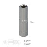 Llave Vaso 1/2" Hexagonal Larga 13 mm, Perfil de 6 caras, Acero Cromo Vanadio, Aristas Redondas al por Mayor | Almacén de Ferret