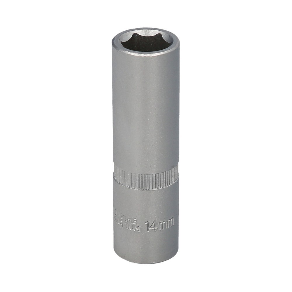 Llave Vaso 1/2" Hexagonal Larga 14 mm, Perfil de 6 caras, Acero Cromo Vanadio, Aristas Redondas al por Mayor | Almacén de Ferret