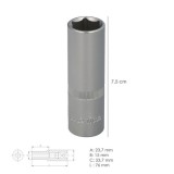 Llave Vaso 1/2" Hexagonal Larga 17 mm, Perfil de 6 caras, Acero Cromo Vanadio, Aristas Redondas al por Mayor | Almacén de Ferret