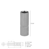 Llave Vaso 1/4" Hexagonal Larga 10 mm, Perfil de 6 caras, Acero Cromo Vanadio, Aristas Redondas al por Mayor | Almacén de Ferret