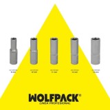 Llave Vaso 1/4" Hexagonal Larga 10 mm, Perfil de 6 caras, Acero Cromo Vanadio, Aristas Redondas al por Mayor | Almacén de Ferret
