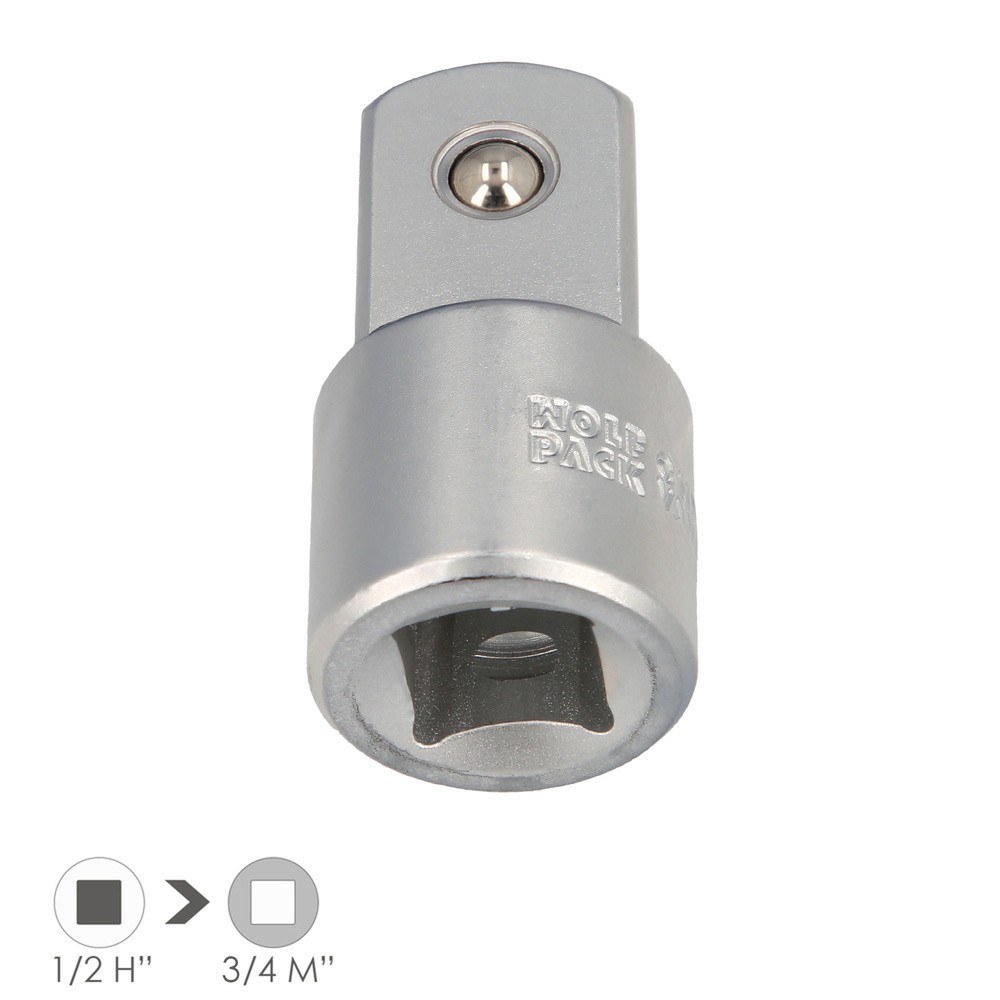 Adaptador Aumentador 1/2" Hembra A 3/4" Macho Acero Cromo Vanadio, Aristas Redondas, Reductor Carraca, al por Mayor | Almacén de