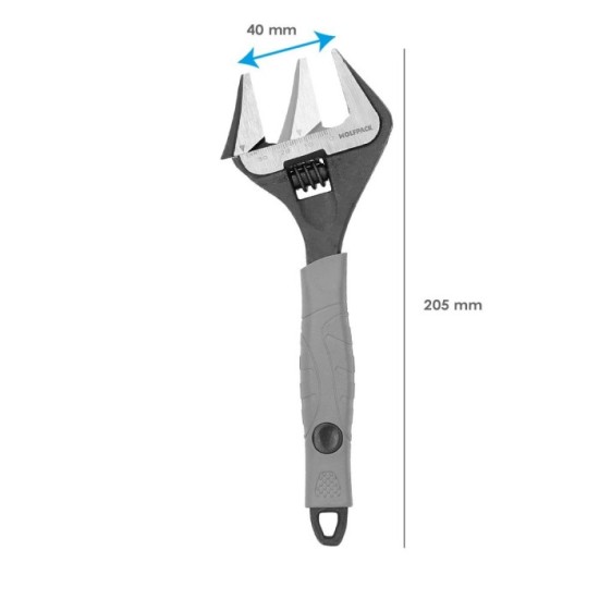 Llave Ajustable Gran Apertura Compact, Cromo Vanadio 8" Llave Inglesa, Llave De Expansion, Llave Gran Apertura al por Mayor | Al