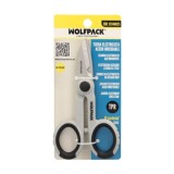 Tijeras Electricista 140 mm, Mango TPR No Aislado, Hojas Acero Inoxidable, Ergonomicas, Tijeras Cortar Cable, Pelacables al por 
