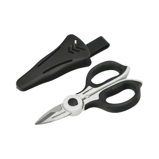 Tijeras Electricista 155 mm, Mango TPR Plus No tension, Con Funda Hojas Acero Inoxidable, Tijeras Cortar Cable, Pelacables al po