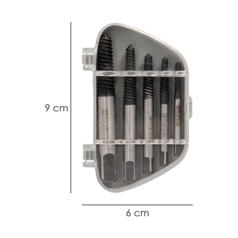 Juego Extractores Conicos Para Tornillos (5 Piezas), Medidas 3 A 18 mm, Extractor Tornillos, Saca Tornillos, al por Mayor | Alma