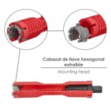 Llave Para Grifos Multifuncion Con Adaptador, Llave Hexagonal y Extractor de Tornillos al por Mayor | Almacén de Ferretería