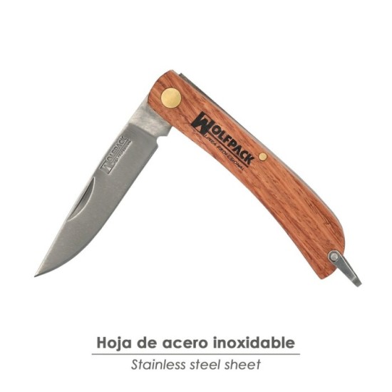 Navaja Wolfpack Modelo Roble 8,8 cm, cerrada al por Mayor | Almacén de Ferretería