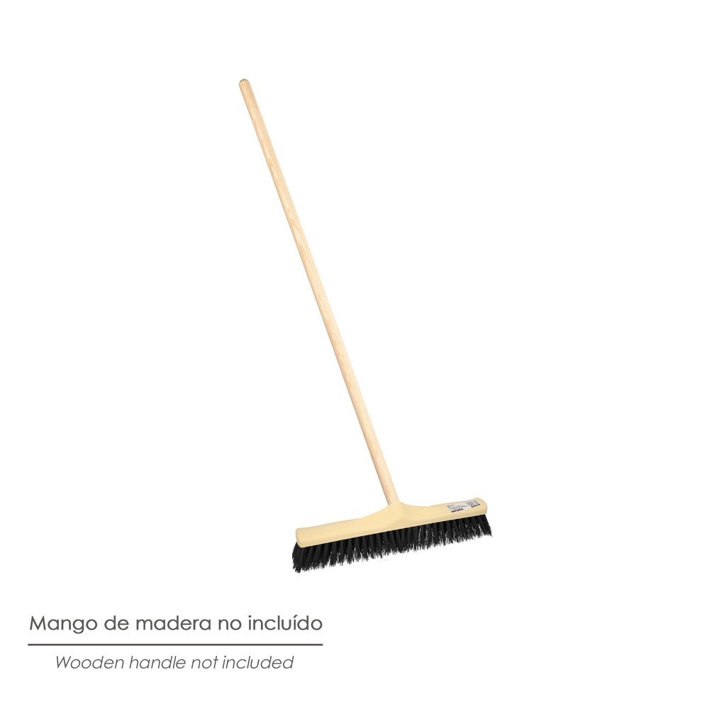 Cepillo Barrendero Industrial Fibra Rigida PVC, Soporte Polipropileno 50 cm, (Sin Mango) al por Mayor | Almacén de Ferretería
