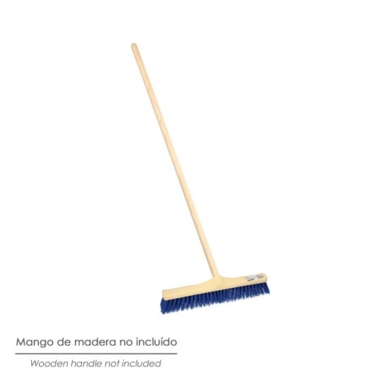 Cepillo Barrendero Industrial Fibra Semi Rigida PVC, Soporte Polipropileno 50 cm, (Sin Mango) al por Mayor | Almacén de Ferreter