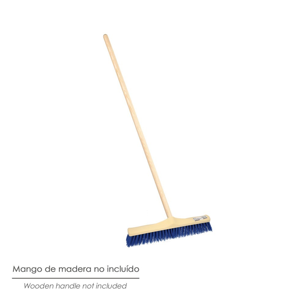 Cepillo Barrendero Industrial Fibra Semi Rigida PVC, Soporte Polipropileno 50 cm, (Sin Mango) al por Mayor | Almacén de Ferreter