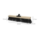 Cepillo Barrendero Industrial Fibra Gruesa Polipropileno, Soporte Madera 50 cm, Garra Plástico, (Sin Mango) al por Mayor | Almac