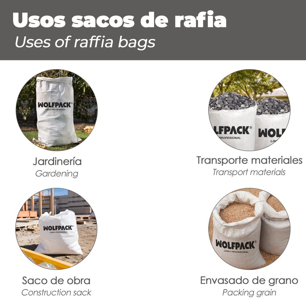 Saco Obra Rafia 50x 80 cm, al por Mayor | Almacén de Ferretería