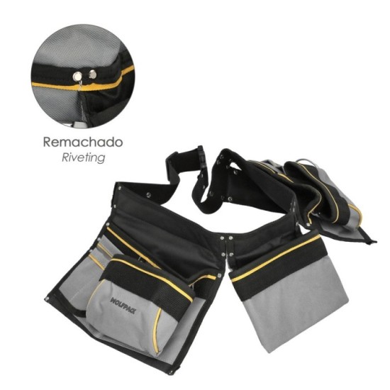 Bolsa Encofrador Doble Con Cinturón Ajustable, Colgador de Martillo, Bolsa Herramientas, Portaherramientas al por Mayor | Almacé
