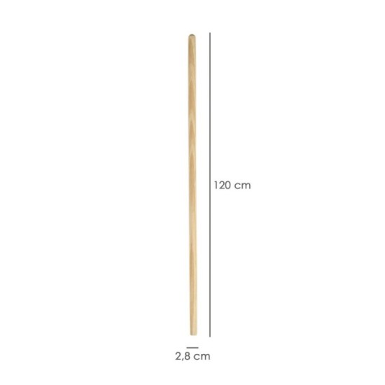 Mango Madera Para Cepillo Barrendero Para Garra, 1200 x Ø 28 mm, al por Mayor | Almacén de Ferretería