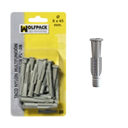 Taco Multiaccion MU  8x50 mm, (20 Piezas)