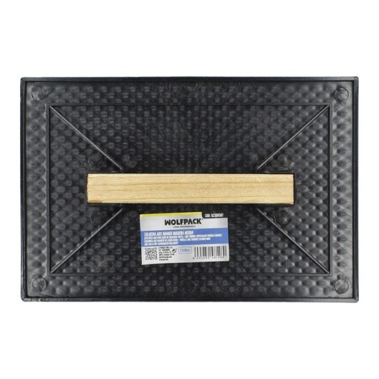 Talocha Plastico 27 x 18 cm, Mango Madera Negra Con Alveolos al por Mayor | Almacén de Ferretería