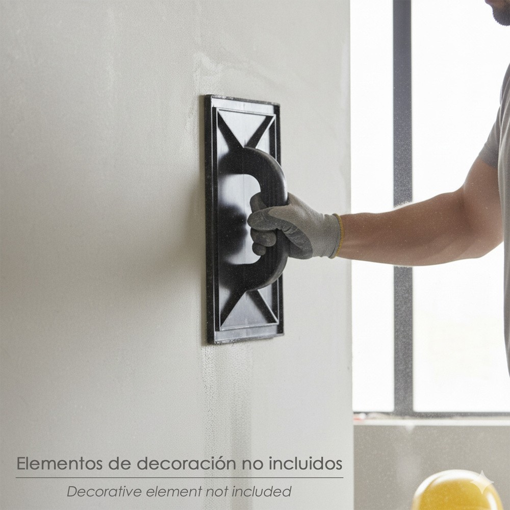 Talocha Plastico 27 x 18 cm, Mango Redondo Negro Con Alveolos al por Mayor | Almacén de Ferretería