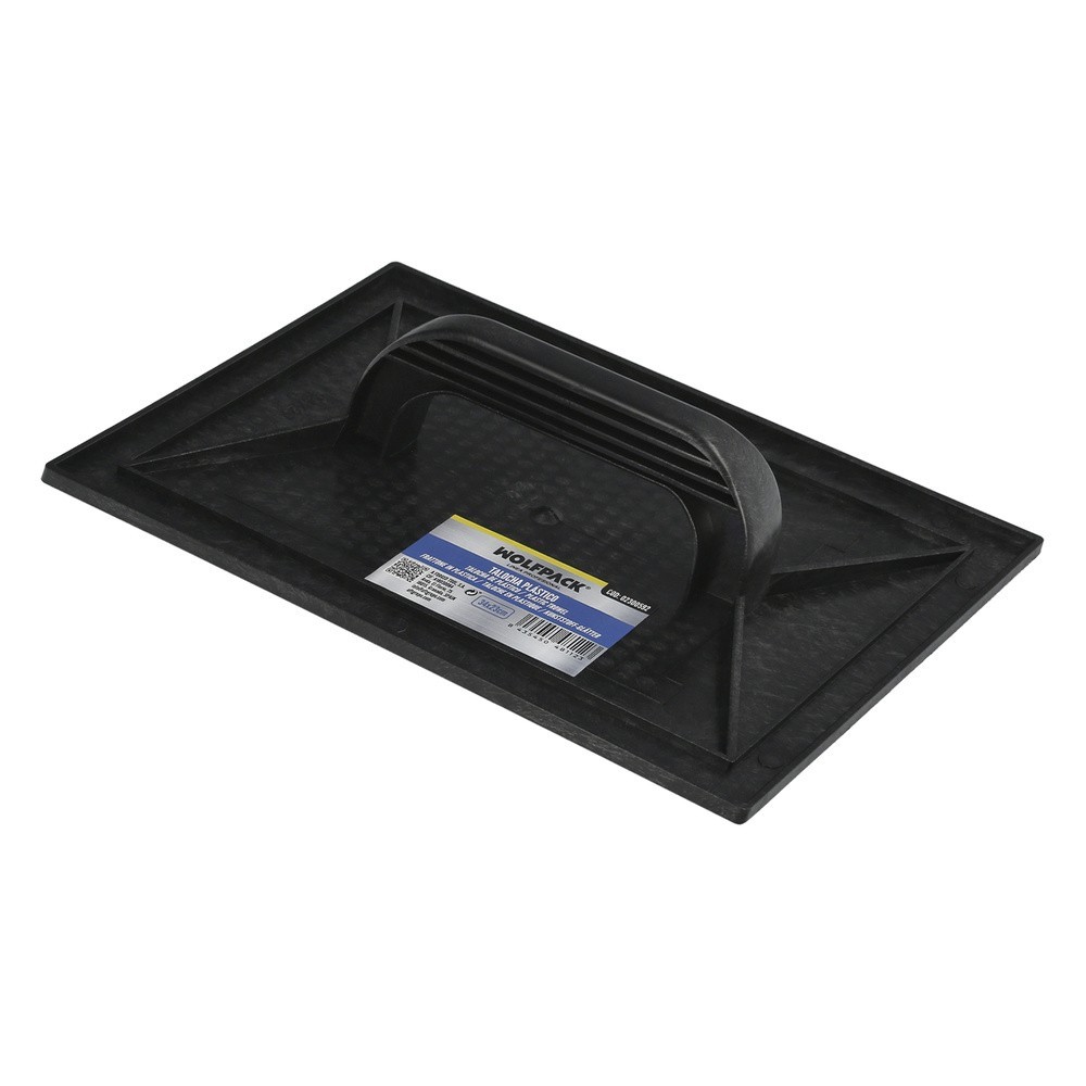 Talocha Plastico 34 x 23 cm, Mango Redondo Negro Con Alveolos al por Mayor | Almacén de Ferretería