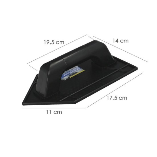 Talocha Plastico Punta Mango Redondo 26 x 14 cm, Negro Con Alveolos al por Mayor | Almacén de Ferretería