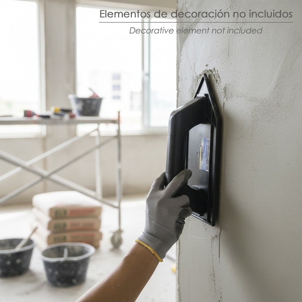 Talocha Plastico Punta Mango Redondo 26 x 14 cm, Negro Con Alveolos al por Mayor | Almacén de Ferretería