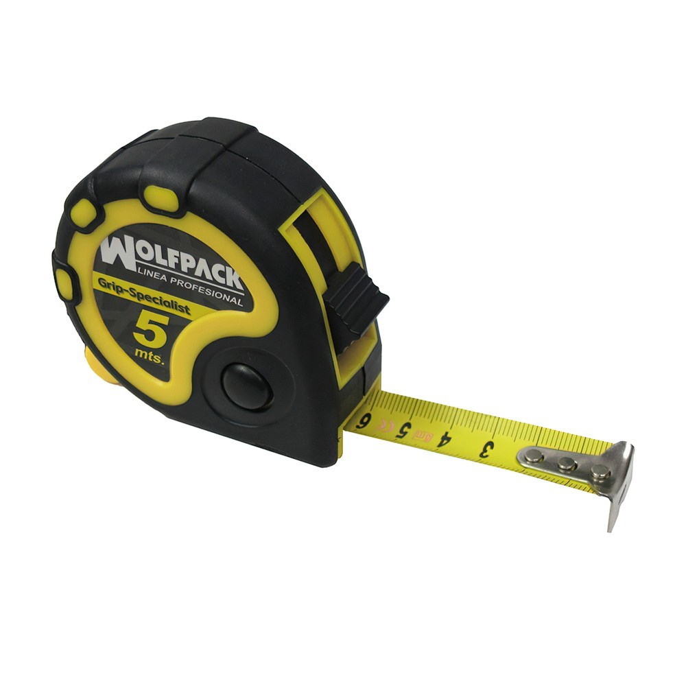 Flexometro 5 Metros Con Freno Wolfpack Grip Special al por Mayor | Almacén de Ferretería