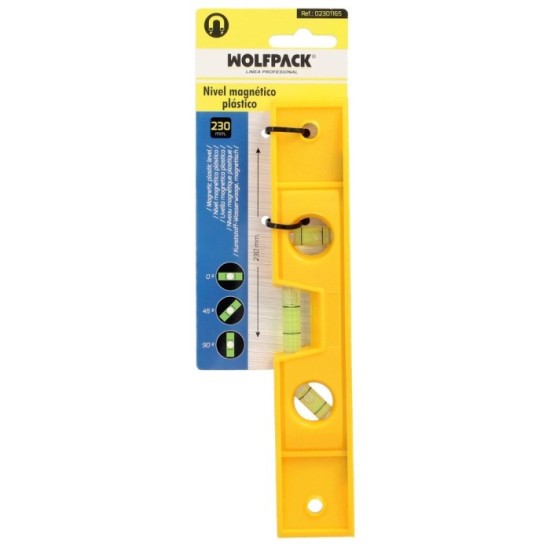 Nivel Burbuja Plastico, Base Magnetica 230 mm, al por Mayor | Almacén de Ferretería