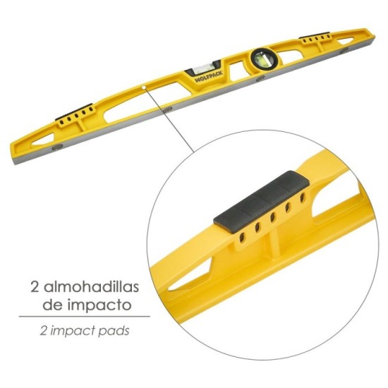 Nivel Ala De Avion Magnetico Plus 60 cm, al por Mayor | Almacén de Ferretería