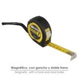 Flexometro Gummy Grip Con Doble Freno Longitud 3 Metros Ancho 16 mm, Magnetico,Metro Medición, Metro Magnetico, Hogar, Bricolaje