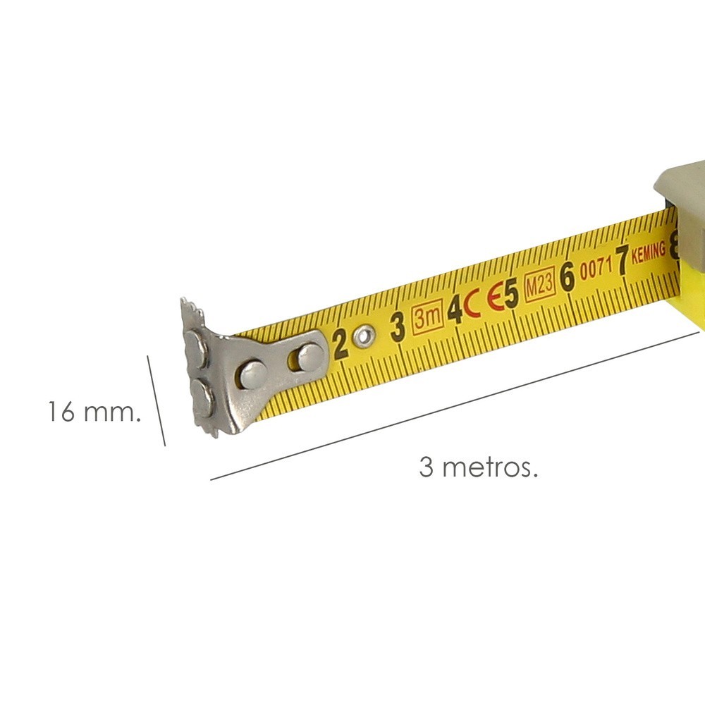 Flexometro Magnético Amarillo Con Freno  3 Metros / 16 mm, al por Mayor | Almacén de Ferretería