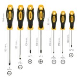 Juego Destornilladores Acero Cromo Vanadio 7 Piezas Con Mango Bimaterial al por Mayor | Almacén de Ferretería