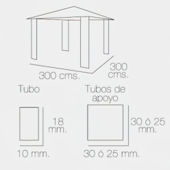 Pergola Papillon 3x3 Metros Plegable