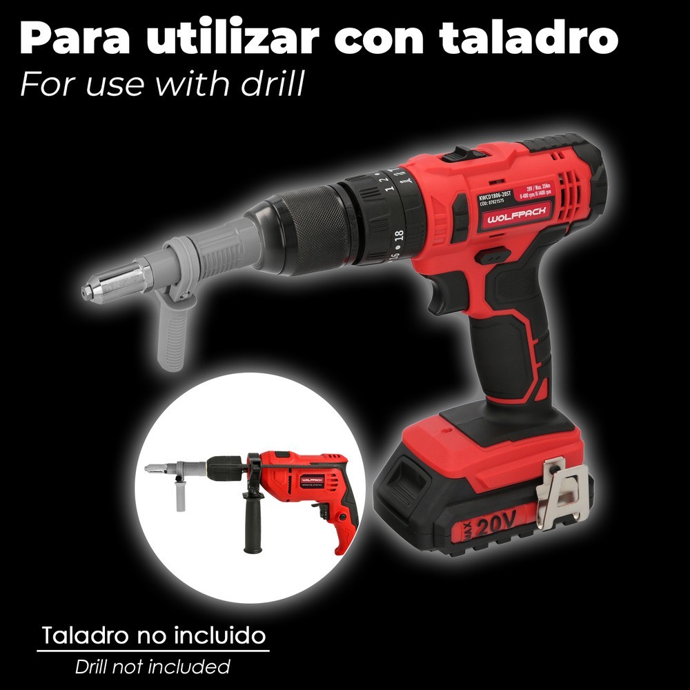 Kit Remachadora Para Taladro al por Mayor | Almacén de Ferretería