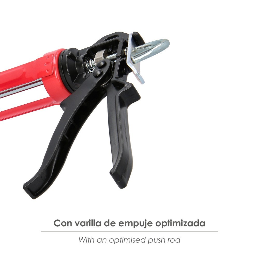 Pistola Silicona Profesional  Roja / Negra Profesional al por Mayor | Almacén de Ferretería