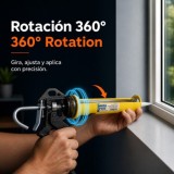 Pistola Silicona Profesional Extrafuerte, Cartuchos 310 ml, Pistola Selladora Silicona, Pistola Calafateo, Pistola Calafatear al