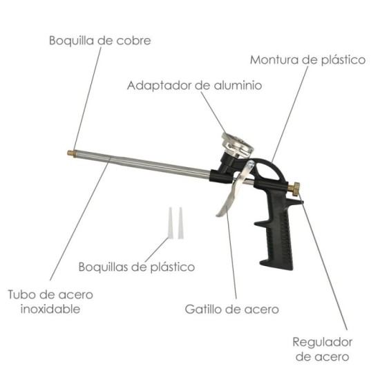 Pistola Aplicadora Espuma Poliuretano Regulable al por Mayor | Almacén de Ferretería