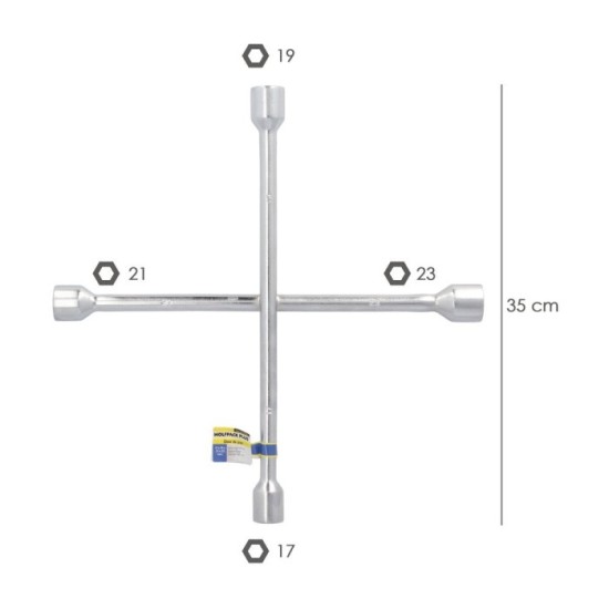 Llave Cruz Wolfpack 17x19x21x23 mm, Para Coche al por Mayor | Almacén de Ferretería