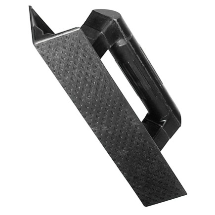 Talocha Plástico Para Rincón Mango Redondo 36 cm, negra