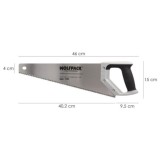 Serrucho Carpintero Bimaterial 400 mm, / 16" Acero SK5 Triple Afilado Sierra Carpintero, Serrucho Carpinteria, Sierra Costilla a