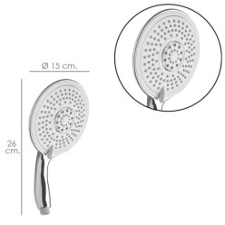 Maneral Ducha Cromo XXL 5 Posiciones Ø 15 cm,  "LUCY"