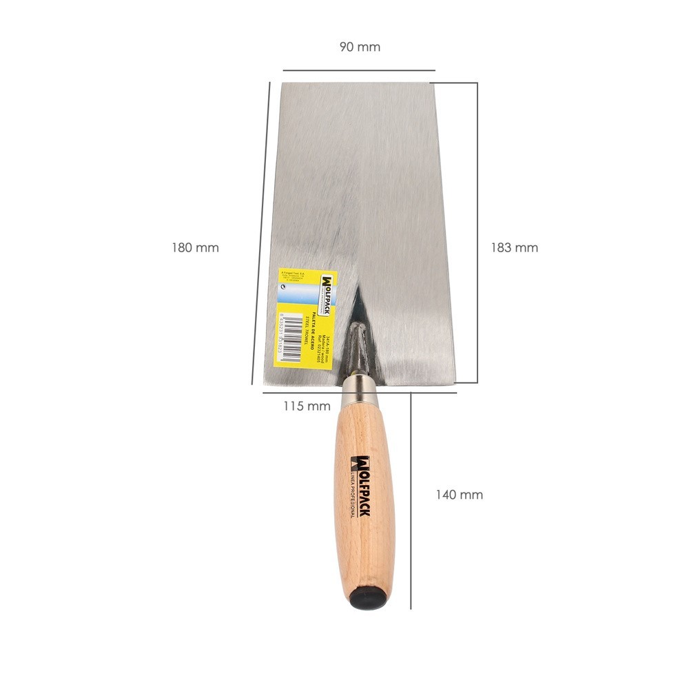 Paleta Wolfpack Mango Madera 341-A / 180 mm, al por Mayor | Almacén de Ferretería