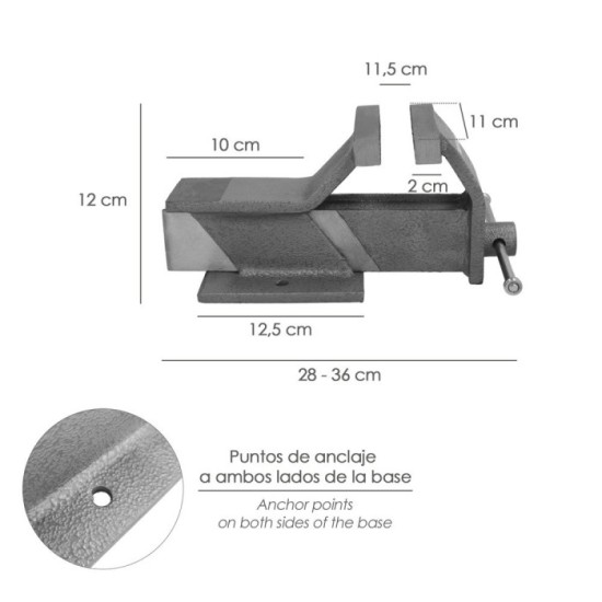 Tornillo Banco Acero 100 mm, Banco De Mesa, Tornillo Sujeción, Abrazadera De Banco al por Mayor | Almacén de Ferretería