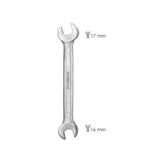 Llave Fija Plus Acero Cromo Vanadio 16x17 DIN 3110, Llaves Fijas Dobles al por Mayor | Almacén de Ferretería