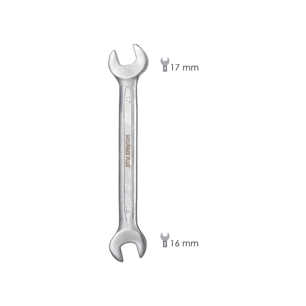 Llave Fija Plus Acero Cromo Vanadio 16x17 DIN 3110, Llaves Fijas Dobles al por Mayor | Almacén de Ferretería
