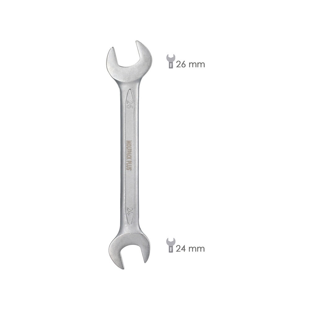 Llave Fija Plus Acero Cromo Vanadio 24x26 DIN 3110, Llaves Fijas Dobles al por Mayor | Almacén de Ferretería