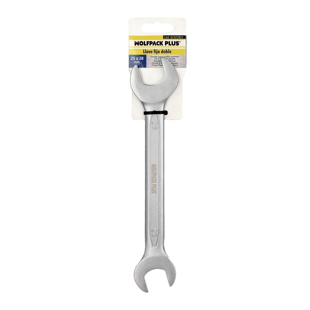 Llave Fija Plus Acero Cromo Vanadio 25x28 DIN 3110, Llaves Fijas Dobles al por Mayor | Almacén de Ferretería