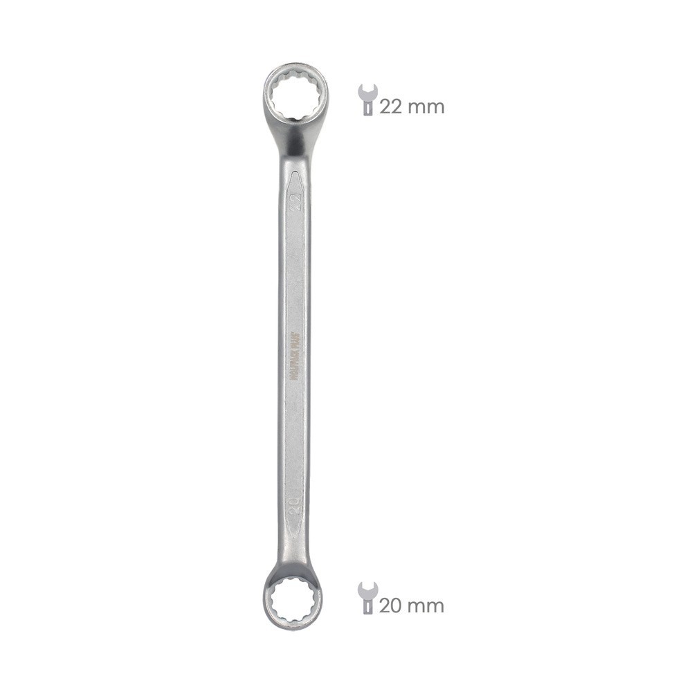 Llave Estrella Acodada Plus Acero Cromo Vanadio 20x22 DIN 838, Llave Doble Boca Acodada, Llave Fija Estrella Acodada al por Mayo