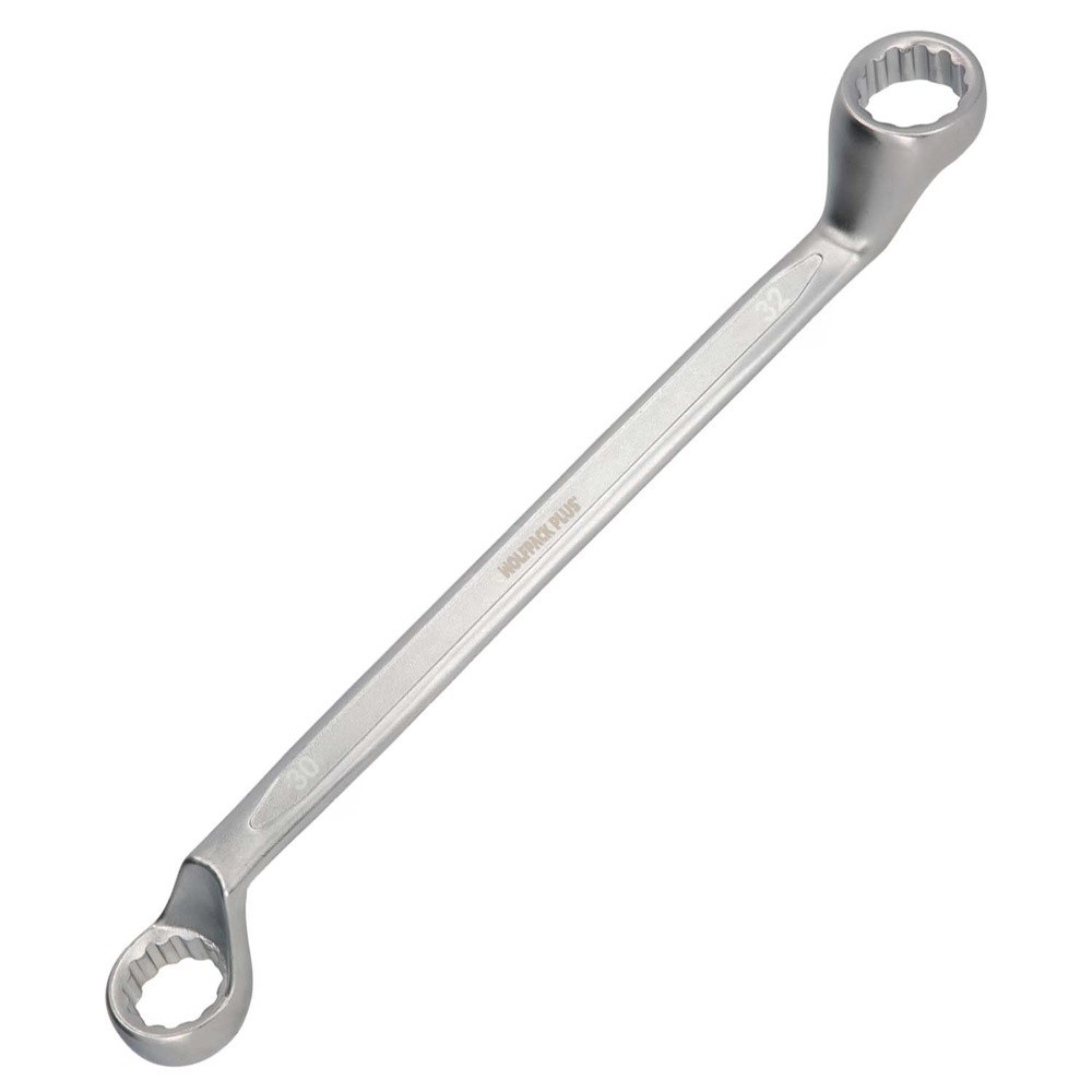 Llave Estrella Acodada Plus Acero Cromo Vanadio 30x32 DIN 838, Llave Doble Boca Acodada, Llave Fija Estrella Acodada al por Mayo