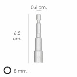 Llave Vaso Magnetica 8 mm, (2 Piezas) al por Mayor | Almacén de Ferretería