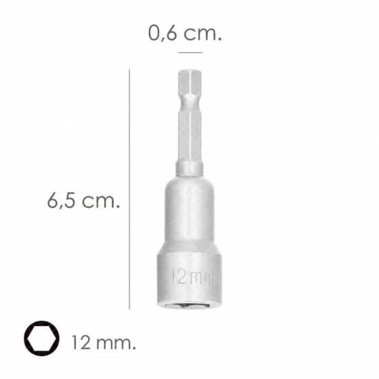 Llave Vaso Magnetica 12 mm, (2 Piezas) al por Mayor | Almacén de Ferretería